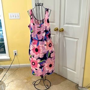 Dress/flower print polyester